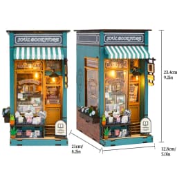 DIY Book Nook Insert Kits Wooden DollHouse Building Toys Magic House Casa Bookend With LED Lights Bookshelf Home Decoration Gift