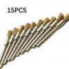15Pcs 5mm Brass Rotary Wire Wheel Pencil Polising Brushes Steel Wire Wheel Brushes For Power Drill Tool Polishing Cleaning Tools