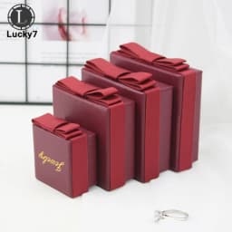 Jewelry Packaging Ring Necklace Bracelet Earrings Bowknot Ring Display Box Jewelry Storage Case Holder Showcase