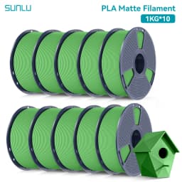 SUNLU PLA Matte 10KG1.75mm ±0.03mm 1KG/2.2LBS 3D Printer Filament PLA High Transparency Fast 2-7 Days Delivery RoHS Reach