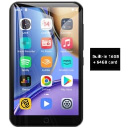 16GB/80GB MP3 Player Android 9.0 with Bluetooth and WiFi, 4.0-inch with speakers, FM radio, eBooks, capacity up to 512GB