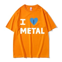 Singer Elliott Smith I Love Metal Same Style T-shirts Men's Cotton T-Shirt Male Vintage Tees Men Women Casual Oversized Tshirt