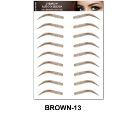 Brown Eyebrows Makeup Tattoo Sticker Water-based Hair-liked Waterproof Long Lasting False Stickers for Brow Grooming Shaping