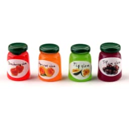 4Pcs 1:12 Dollhouse Miniatures Jams Bottles Model Kicthen Food Accessories For Doll House Decor Kids Pretend Play Toys Gift