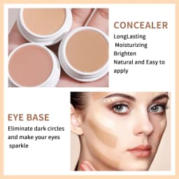 QIC Waterproof & Sweatproof Concealer Cream - Tattoo Coverage, Long-Lasting Foundation, Natural, Full Coverage, All Skin Types