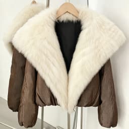 OFTBUY Oversized Quilted Outerwear Warm Winter Wear Smooth Zipper Duck Down Jacket Female Women Genuine Fox Fur Winter Coat