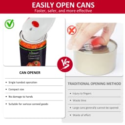 Automatic Can Opener One-Touch Operation Electric Tin Opener No Sharp Edge Handheld Can Opener Kitchen Gadgets Tools