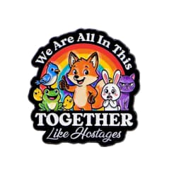 We Are All In This TOGETHER Enamel Pin Cute Animals Brooch Lapel Pins Badge on Backpack Clothing Accessories Jewelry Gifts