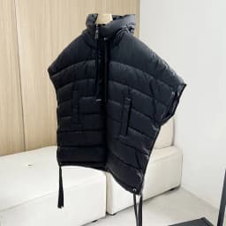 Schinteon Women 90% White Duck Down Irregular Vest with Hood Sleeveless Jacket Solid Fashionable Autumn Winter Top 2025 New