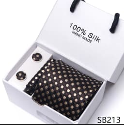 Classic Style 65 Colors Sales Silk Tie Handkerchief Cufflink Set Men Necktie Box Solid Color Sky Blue Fit Wedding Office Cravat
