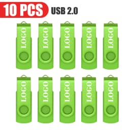 10pcs/lot USB 2.0 USB Flash Drive Flash Memory Card 32GB Pendrive 64GB Usb Stick 4GB 8GB 16GB Memory Stick U Disk Free Logo