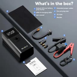 1000A/1500A PEAK Car Emergency Multifunction 12v Battery Booster Tire Inflator Super Compressor Jump Starter Power Bank Air Pump