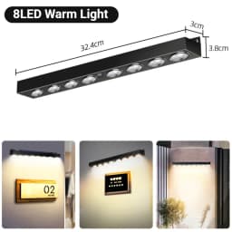 4/8LED Solar Outdoor Waterproof Wall Light with Lens Super Bright Garden Decoration Solar Signboard Lights Doorplate Lamp