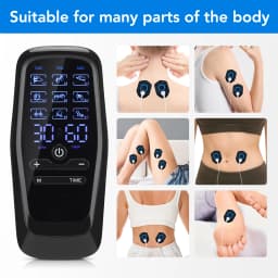 EMS TENS Muscle Stimulator Electric Massager for Full Body 9 Modes 30 Intensity Levels Dual Output Massaging Device Rechargable