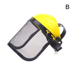 Garden Grass Trimmer Safety Helmet Hat With Full Face Mesh Protective Mask For Logging Brush Cutter Forestry Protection