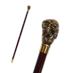 Black Gold Lion Head Handle Detachable Beech Wood Walking Cane Elegant Vintage Walking Stick Men Women Cosplay Decorative Use