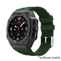 Luxury Modification Kit for Samsung Galaxy Watch 8 Ultra 2025 Carbon Case Rubber Strap for Galaxy Watch 7 Ultra 47mm Accessorie