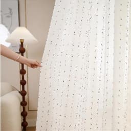 1PC Boho Style Linen Sheer Curtain, Rod Pocket Design, Ideal for Living Room, Bedroom, Balcony, Rural Home Decor, 1pc