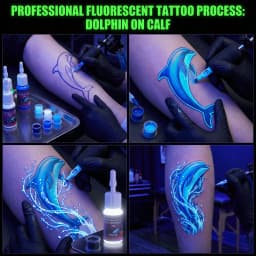 DM Fluorescent Tattoo Ink Set 8PCS 5ml Professional Tattoo Pigment Tattoo Painting Tattoo Supplies Professional Supply