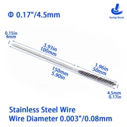 DIY Drill Brushes 50 X 150mm Stainless Steel Wire Tube Brush for Inner Diameter Deburring Polishing Cleaning Rust Removing