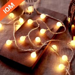 10M LED String Lights with USB/Battery Power Ball Garland Outdoor Lamp for Wedding Garden Fairy Christmas Decoration