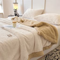 Double Layer Sherpa Fleece Blanket Autumn Winter Thick Warm Plush Blankets for Bed Cozy Fluffy Soft Faux Rabbit Fur Sofa Blanket