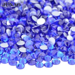 JUNAO 100Gross SS6 SS10 SS12 SS16 SS20 SS30 AB Color Glass Rhinestones Bulk Non Hotfix Flatback Strass DIY Nail Crystal Stones