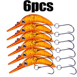 HENGJIA Rice Worm Shaper Trout Minnow Wobbler Fishing Lure 5.2cm 2.6g Crank Artificial Hard Bait Trout Pike Bass Fishing