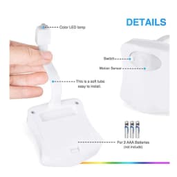 Toilet Motion Sensor Light, 8 Colors Changing Sensor LED Washroom Night Light Inside Toliet Lamp, PIR Motion Activated
