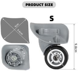 2Pcs Replacement Luggage Wheels for Suitcases Silent Repair Spinner Caster Rubber Wheels Trolley Parts Luggage Accessories