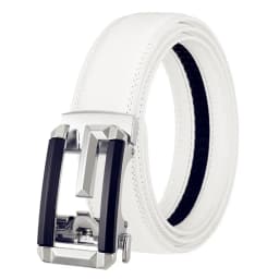 Leather Men's Women's 3.5cm Click Belt with High Quality Alloy Automatic Buckle Unisex Classic Business Belts for Jeans