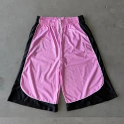 Retro Contrasting Bright Seven inch Mid Length Pants with Drawstring and Elastic Waistband, Wide Legs, Loose Fit Sports Shorts