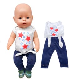 Doll Unicorn Romper Clothes for 40cm 43cm Born Baby Doll Wear Sets for 18 Inch Doll Coat Accessories Toys Wear