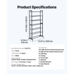 SucceBuy 5/7 Tier 3D Printer Filament Storage Rack Filament Spool Holders Storage Shelves for Home Office 3D Printing Studio