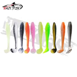 WALK FISH 10PCS 4.5cm-7.5cm Soft Plastic Fishing Lure Worm Baits Jigging Wobbler Fishing Lures Swimbaits for Saltwater Fishing