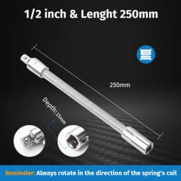 1/3pcs Flexible Shaft Drive Socket Extension Bar High Torque Ratchet Wrench Post Extension Rod 1/4 3/8 1/2 Conversion Head