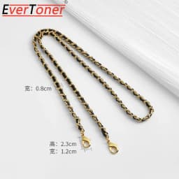 EverToner Adjustable Leather Purse Strap for C-nel Purse Bag - Detachable Chain Shoulder Strap & PVC Organizer Insert Handbags