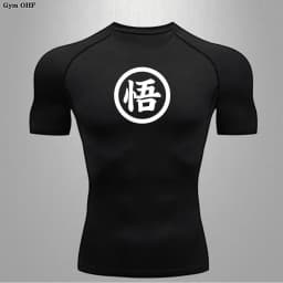 Goku Print Compression Shirts For Men Gym Workout Joging Fitness Undershirts Base Layer Quick Dry Aerobic Exercise Men Tops