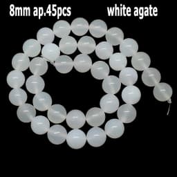 44 Types White Chalcedony Jade Agate Bead Natural Stone Rondelle Cube Faceted Loose Beads for Jewelry Making Bracelets Accessory