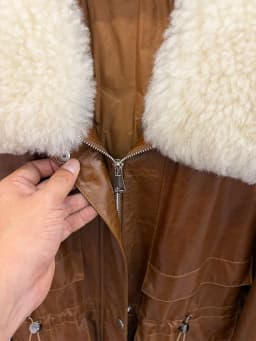 Women's Warm Natural Merino Sheep Fur Collar Coat Goose Down Jacket Genuine Sheepskin Leather Jacket Luxury Puffer Jacket