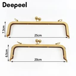 1/2/5Pcs Deepeel 20/25cm Metal Bag Handles Square Smooth Purse Frame Kiss Clasp DIY Sewing Brackets Screw Wallet Accessories