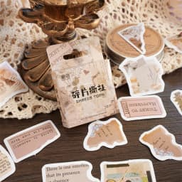 46Pcs Flower Envelope & Letter Stickers per Box for Junk Journal Diary Planner Scrapbooking Decorative DIY Craft