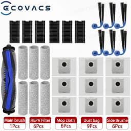 Ecovacs Deebot X11 OMNICYCLONE X11 Pro Omni (Water Tank Version) Main Side Brush Hepa Filter Rag Dust Bag Accessories