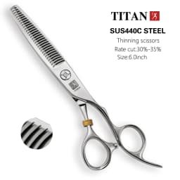 TITAN Professional Hairdressing Scissors Barber Scissors Cutting Thinning Scissors Hair Shear 6 Inch 6.5 Inch Japan 440C Steel