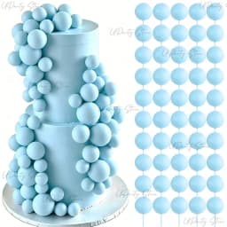50/100pcs Cake Ball Picks Topper Wholesale 4 Sizes Foam Balls Cake Toppers for Birthday Christmas Wedding Cake Decoration Favor