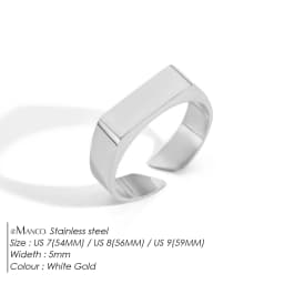 ELANDIS Classic Men's Ring Simple Stainless Steel Gold-Plated Fashion Accessories Wholesale