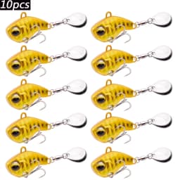 10Pcs Rotating Metal VIB Vibration Bait Spinner Spoon Fishing Lures 8g/16g/21g Jigs Wobbler Fishing Hard Baits Tackle Pesca