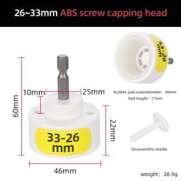 HIFESON 1/4 Screw Capping Head Sealing Cover Power Drill Adapter Twist Cap Head Fastening Head Outer Diameter Bottle 10-50mm