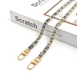 120cm Adjustable Metal Aluminum Bag Chain Replacement Parts Accessories for Braided Denim Shoulder Crossbody Handbag strap