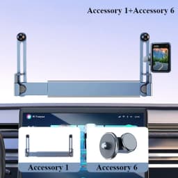 Hipacool Dual-position Car Screen Phone Holder Bracket Metal 360° Adjustable Stand for Tesla Model 3 Highland Y Car Accessories